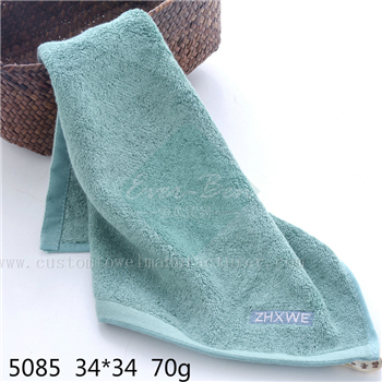 China Custom quick dry travel towel Exporter custom Label Green Bamboo Guest hand Towels Supplier